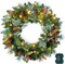 50 LED Christmas Wreaths with Pinecones (Green) 6"D x 24"W x 24"H